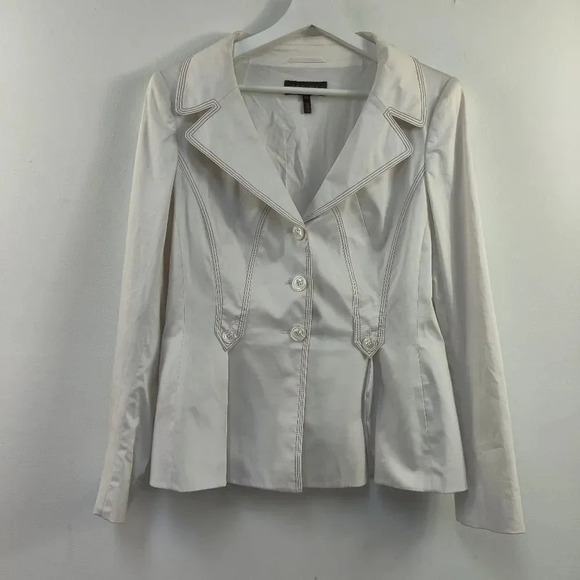 ESCADA vintage ivory fit and flare 70's vibe blazer jacket - Picture 8 of 16
